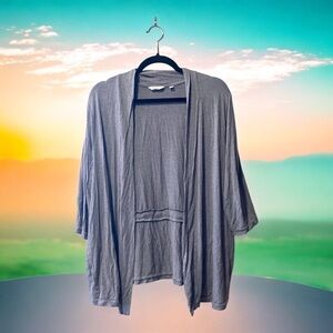 Reitmans Grey Open-Front Cardigan